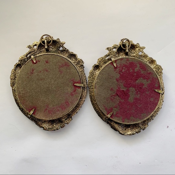 Vintage miniature portraits set of two 4” - Picture 8 of 8